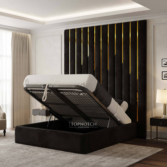 Lumina Gold Stripe Bed